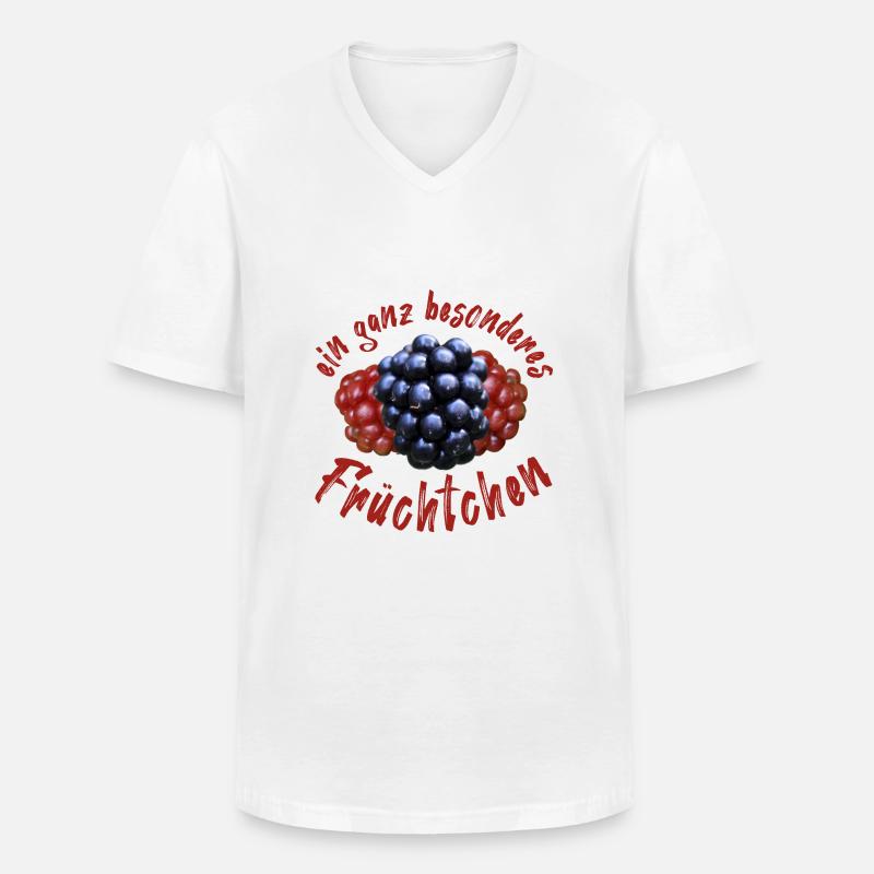 Früchtchen Brombeeren Beeren - Männer-T-Shirt mit V-Ausschnitt - Weiß