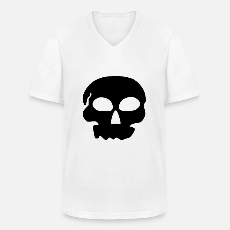 Schädelinskj - Männer-T-Shirt mit V-Ausschnitt - Weiß