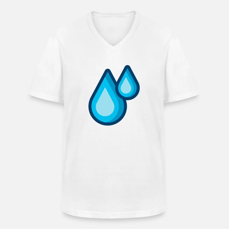 Wassertropfen - Männer-T-Shirt mit V-Ausschnitt - Weiß