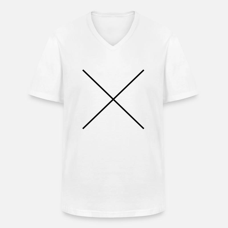 Hipster X - Männer-T-Shirt mit V-Ausschnitt - Weiß