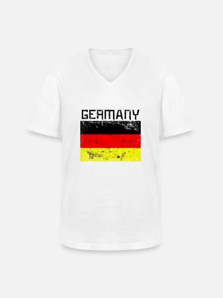 Germany Deutschland - Men's V-Neck T-Shirt - white