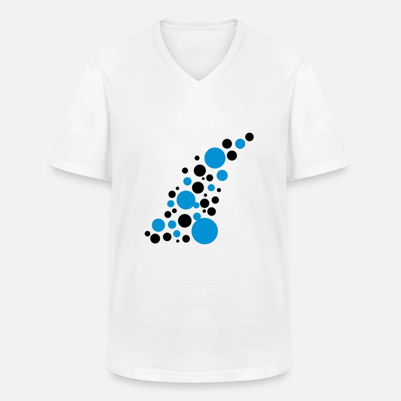 Circle points pattern design - Men's V-Neck T-Shirt - white