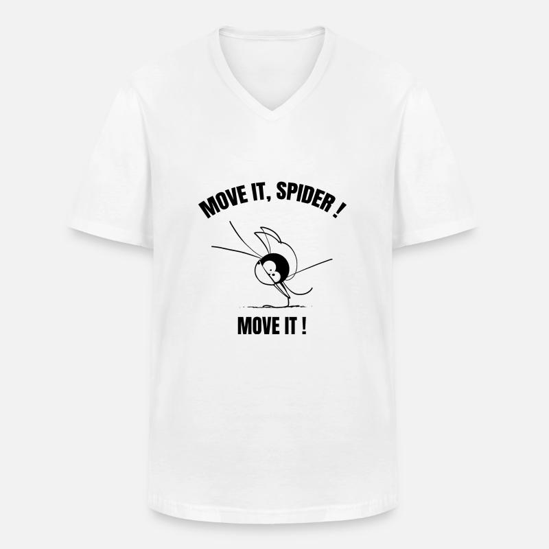 Beth the Spider - Hip-Hop (Textversion) - Männer-T-Shirt mit V-Ausschnitt - Weiß