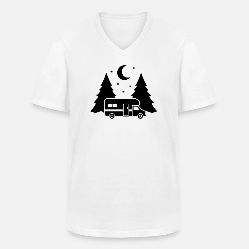 Wohnmobil - Männer-T-Shirt mit V-Ausschnitt - Weiß