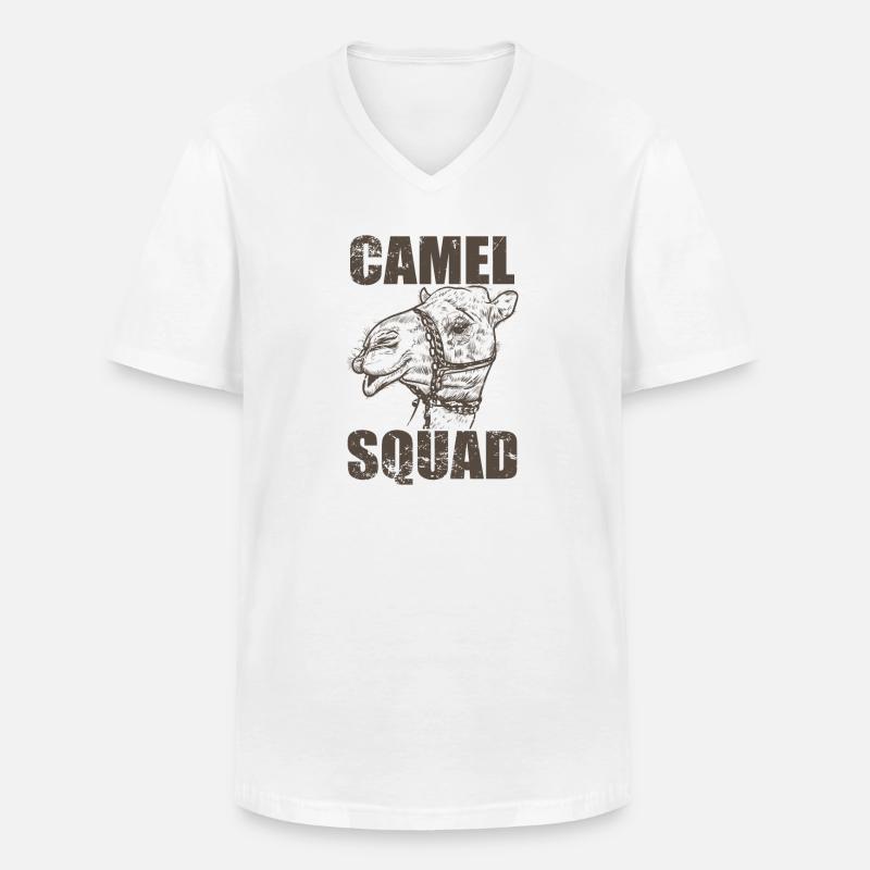 Camel Squad Dromedar Wüste Höcker - Männer-T-Shirt mit V-Ausschnitt - Weiß