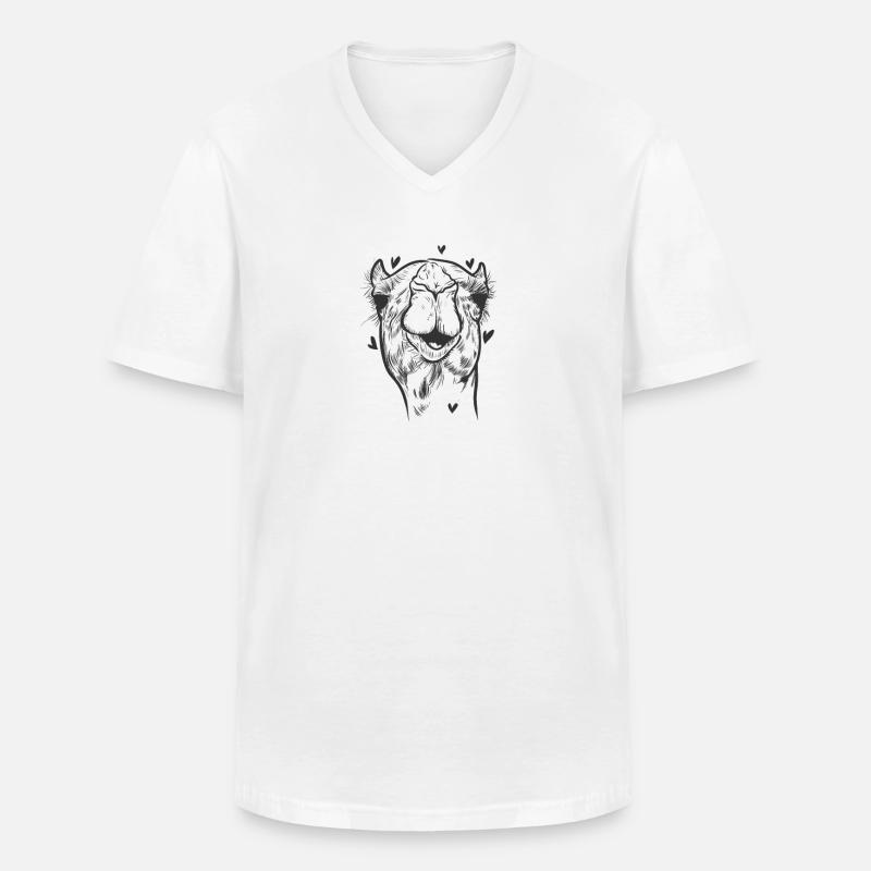 Kamel Höcker Savanne Wüste Dromedar - Männer-T-Shirt mit V-Ausschnitt - Weiß