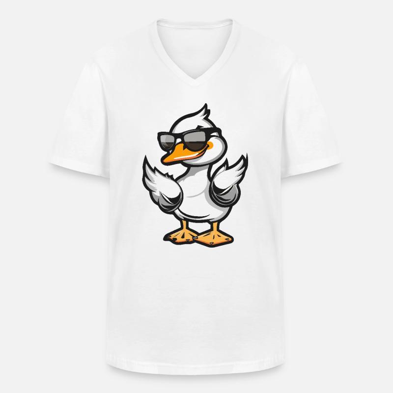 Goose Cool Comic - Men's V-Neck T-Shirt - white