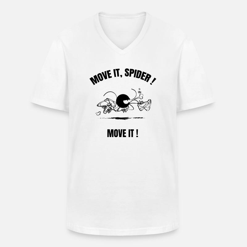 Beth the Spider - Laufen (Textversion) - Männer-T-Shirt mit V-Ausschnitt - Weiß