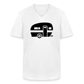 Wohnwagen - Männer-T-Shirt mit V-Ausschnitt - Weiß - Vorne - AI Model Male 185 light (185cm)