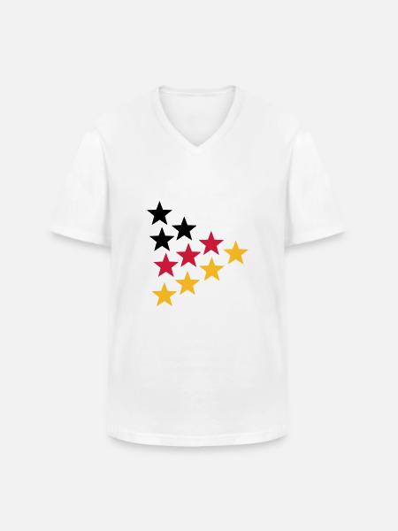 Germany - Männer-T-Shirt mit V-Ausschnitt - Weiß