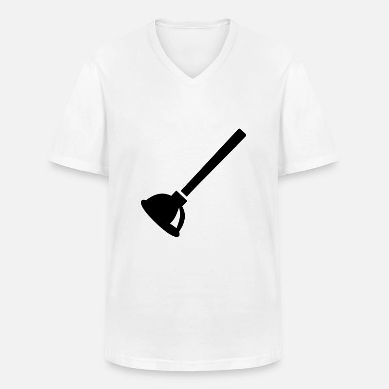 Klempner - Männer-T-Shirt mit V-Ausschnitt - Weiß