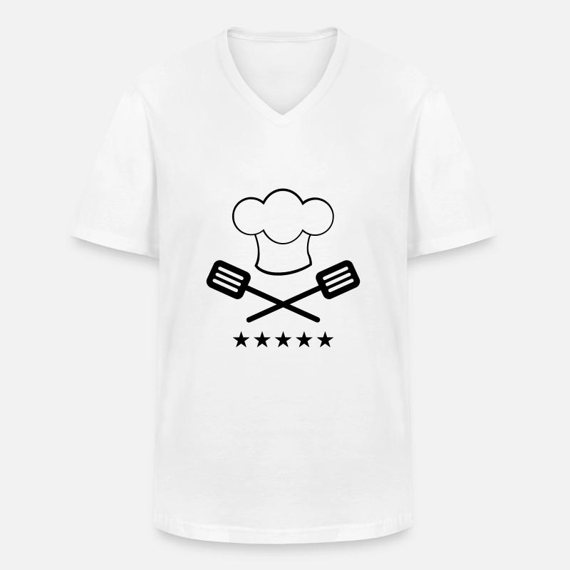 (koch_2_1f) - Männer-T-Shirt mit V-Ausschnitt - Weiß