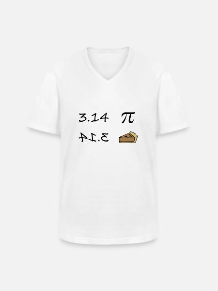 Pi - Pie - T-shirt col V Homme - blanc