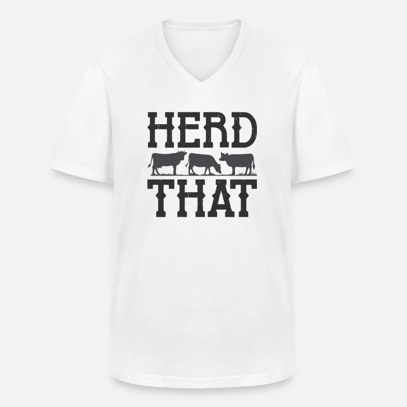 Herde, dass - Männer-T-Shirt mit V-Ausschnitt - Weiß