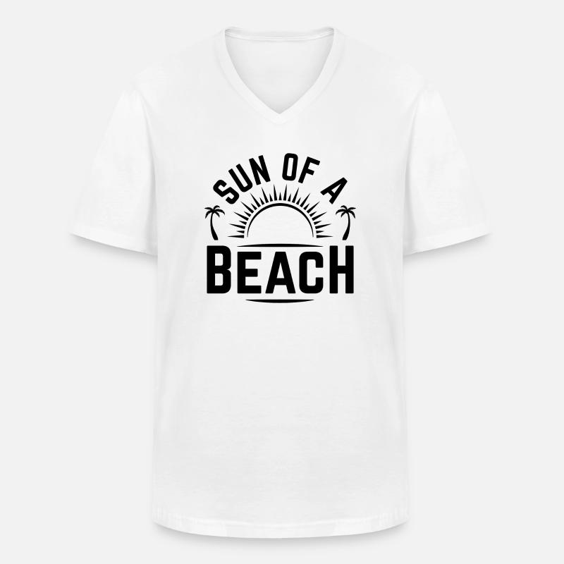Sonne eines Strandes - Männer-T-Shirt mit V-Ausschnitt - Weiß