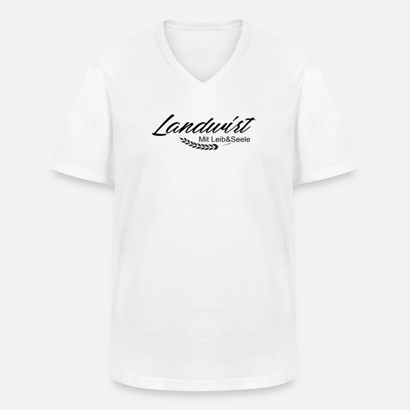 Landwirt Beruf Geschenkidee - Männer-T-Shirt mit V-Ausschnitt - Weiß