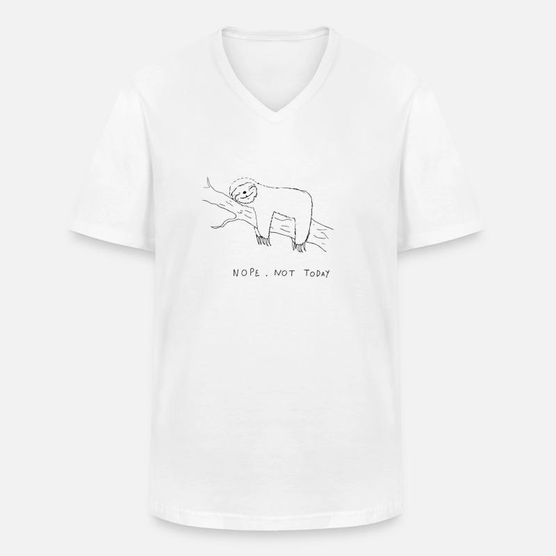 faul - Männer-T-Shirt mit V-Ausschnitt - Weiß