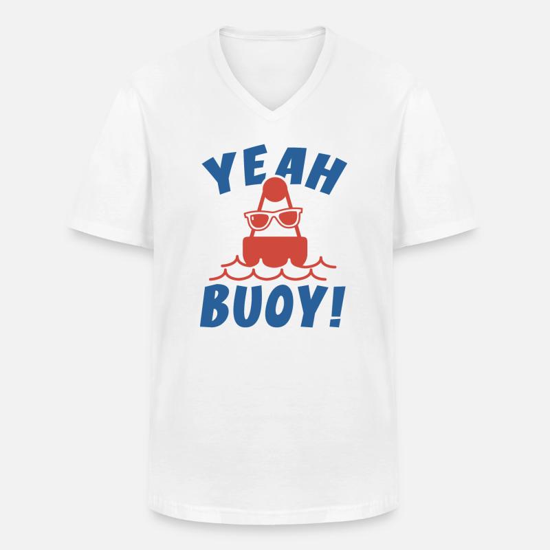Ja Boje! - Männer-T-Shirt mit V-Ausschnitt - Weiß