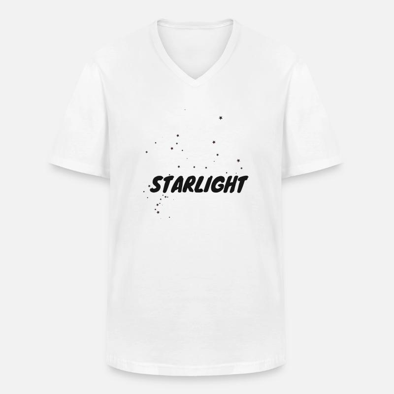 Starlight - Männer-T-Shirt mit V-Ausschnitt - Weiß