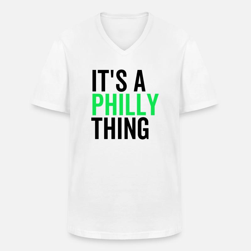 Es ist eine Philly-Sache - Männer-T-Shirt mit V-Ausschnitt - Weiß