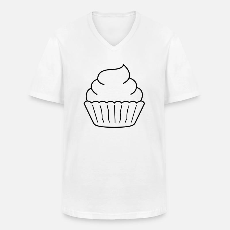 cupcake - Men's V-Neck T-Shirt - white