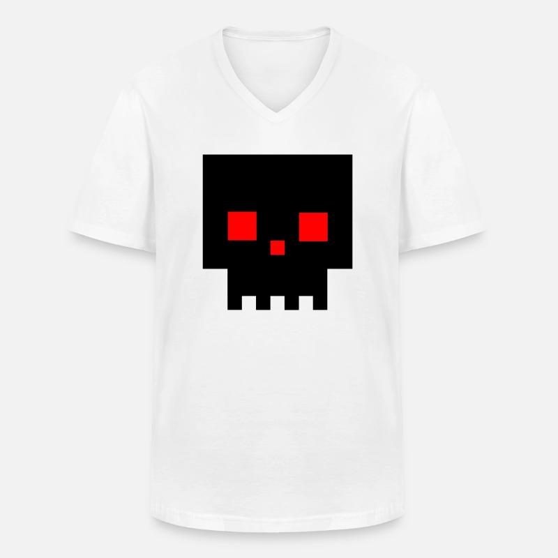 Langweiler - Männer-T-Shirt mit V-Ausschnitt - Weiß