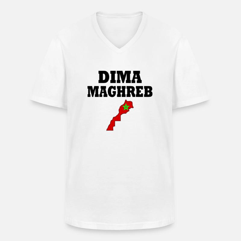 Dima maghreb - Männer-T-Shirt mit V-Ausschnitt - Weiß