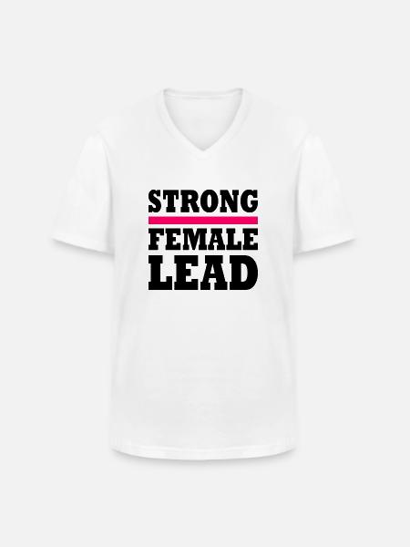 Strong female lead - Men's V-Neck T-Shirt - white