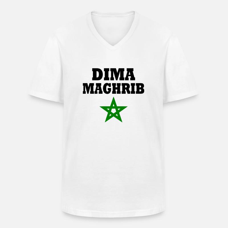 Dima maghreb - Männer-T-Shirt mit V-Ausschnitt - Weiß