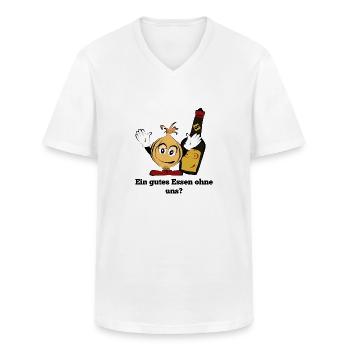 Bonne nourriture - T-shirt col V Homme - blanc - Devant - AI Model Male 185 light (185cm)