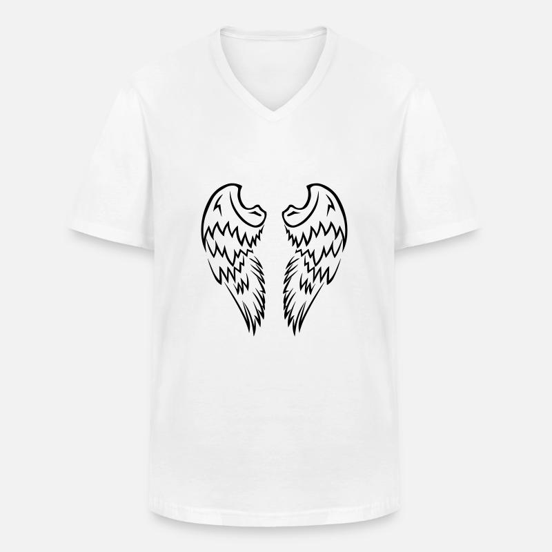 Engel Flügel Wings - Männer-T-Shirt mit V-Ausschnitt - Weiß