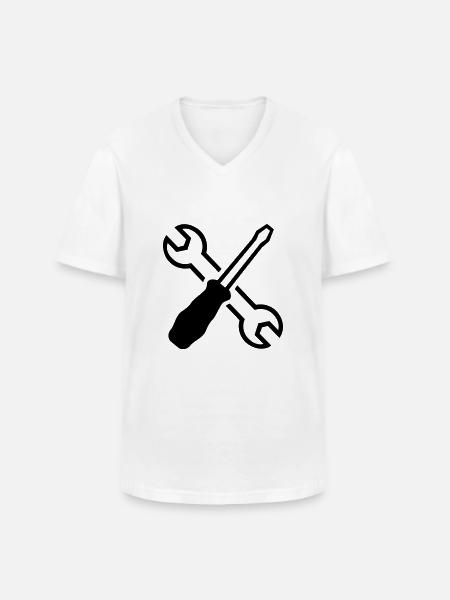 Tools - Men's V-Neck T-Shirt - white