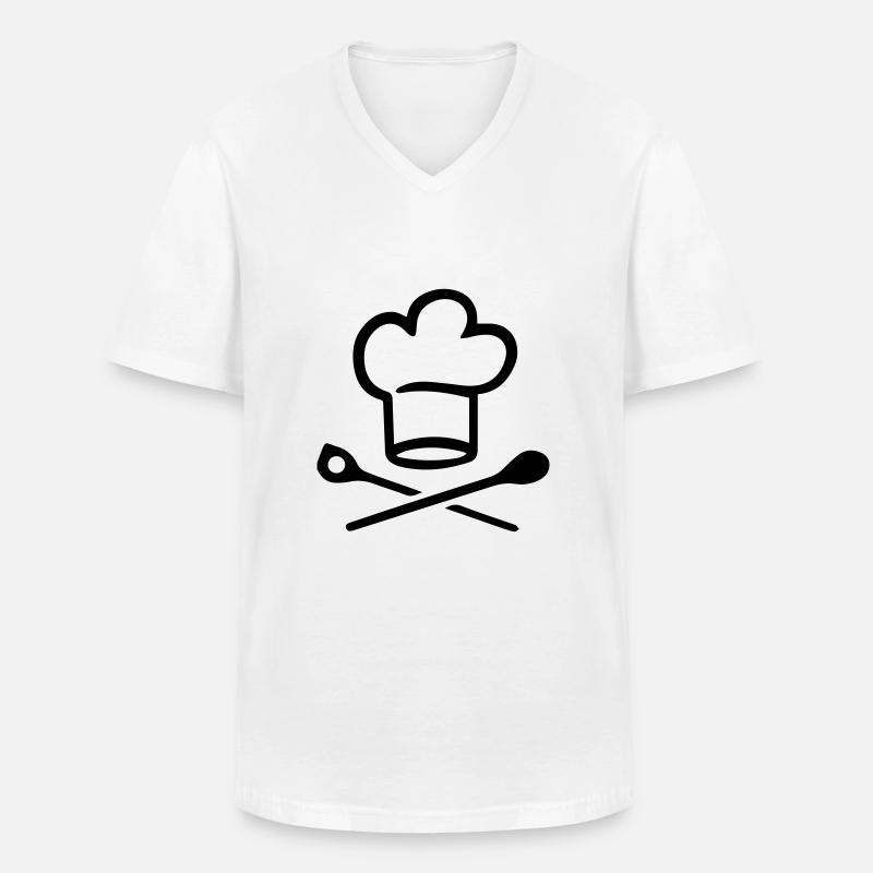 (koch) - Männer-T-Shirt mit V-Ausschnitt - Weiß