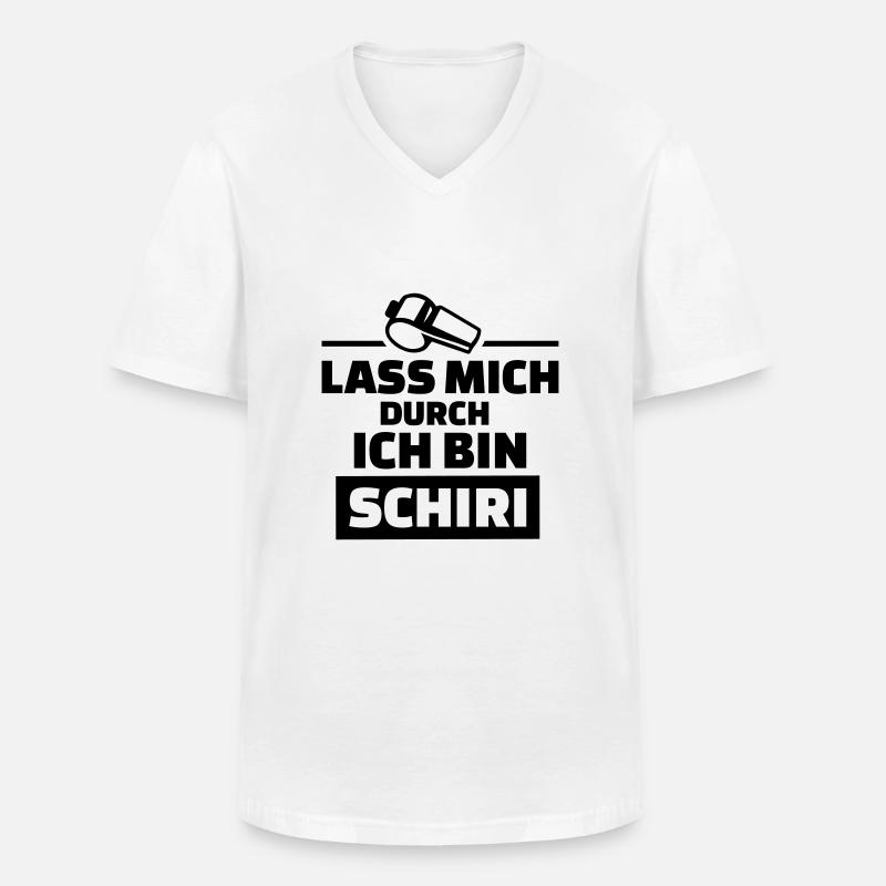 Schiri - Männer-T-Shirt mit V-Ausschnitt - Weiß