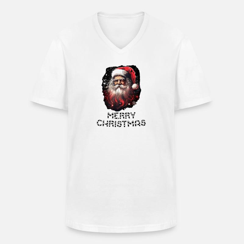 Weihnachtsmann - Marry Christmas - Männer-T-Shirt mit V-Ausschnitt - Weiß