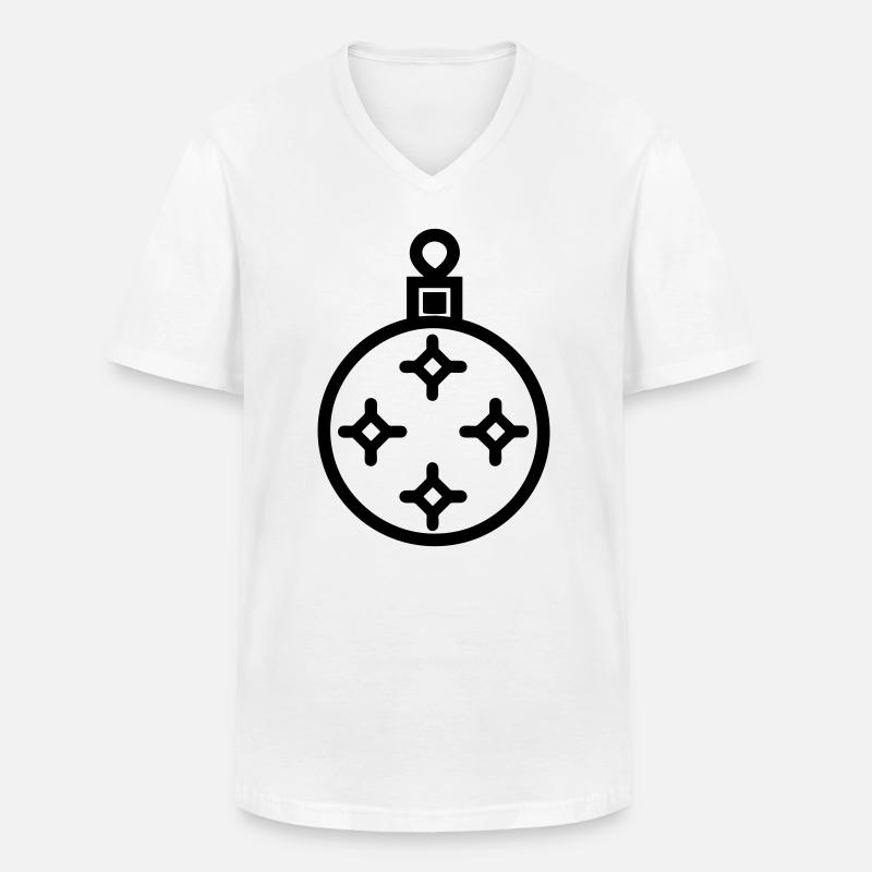 Weihnachtskugel - Männer-T-Shirt mit V-Ausschnitt - Weiß