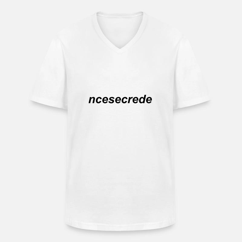 frase in romanaccio NCESECREDE - Maglietta da uomo classica con scollo a V - bianco