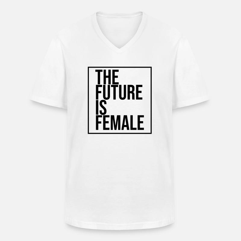 Women Emanzipation - Future - Männer-T-Shirt mit V-Ausschnitt - Weiß