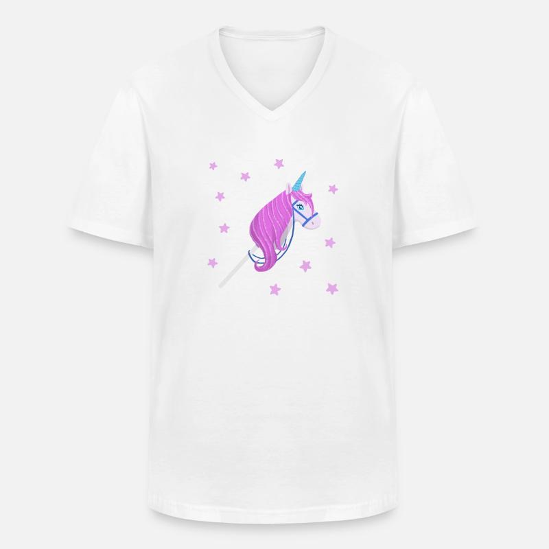 Steckenpferd - Männer-T-Shirt mit V-Ausschnitt - Weiß