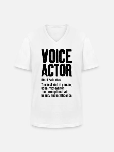 Synchronsprecher-definition - Männer-T-Shirt mit V-Ausschnitt - Weiß