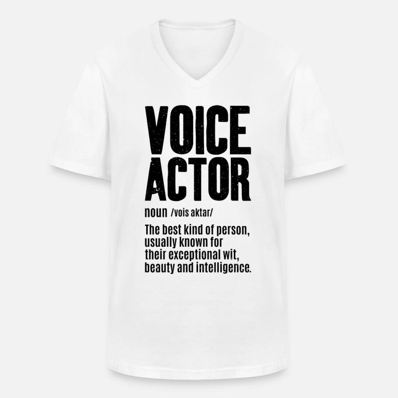 Synchronsprecher-definition - Männer-T-Shirt mit V-Ausschnitt - Weiß
