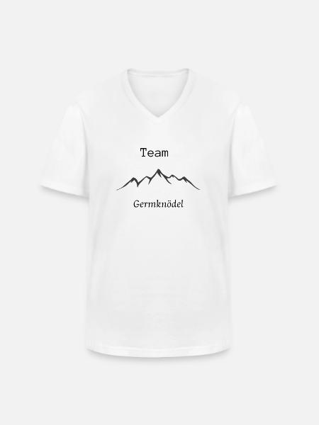 Team Germknödel , wandern - Männer-T-Shirt mit V-Ausschnitt - Weiß