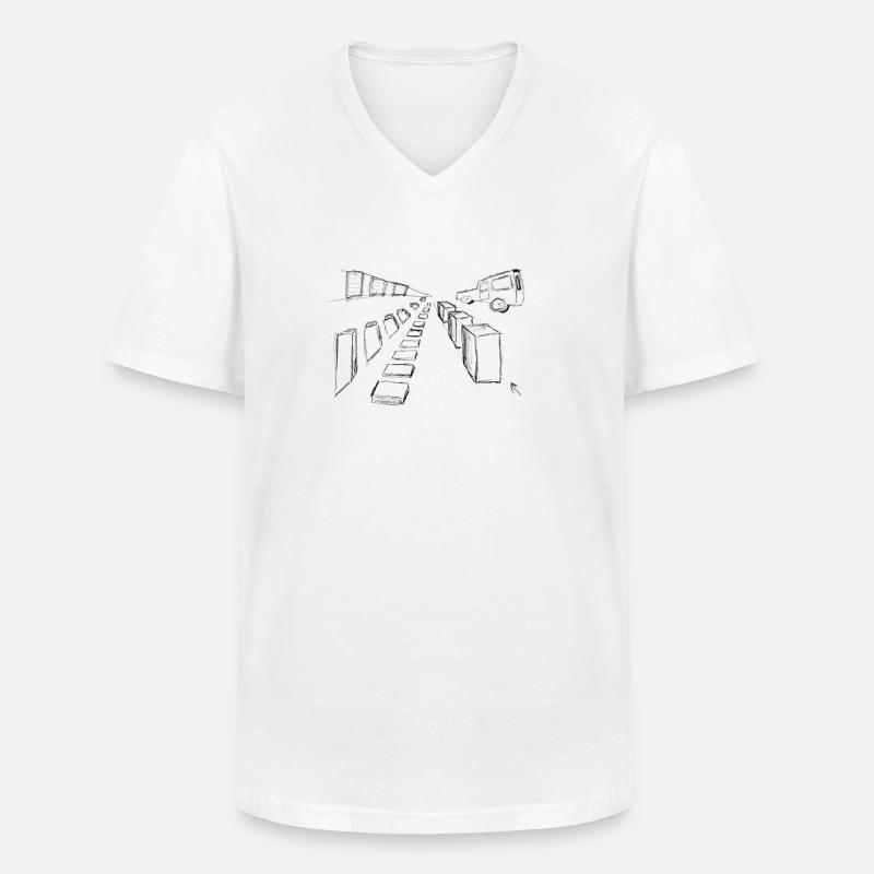 perspective master for bright - Männer-T-Shirt mit V-Ausschnitt - Weiß