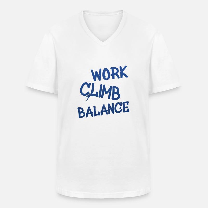 Klettern Bouldern Climbing - Männer-T-Shirt mit V-Ausschnitt - Weiß
