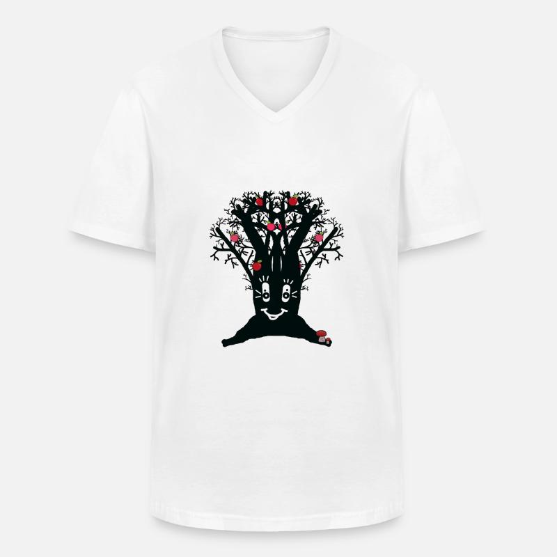 lustiger Apfelbaum Apfel Äpfel - Männer-T-Shirt mit V-Ausschnitt - Weiß