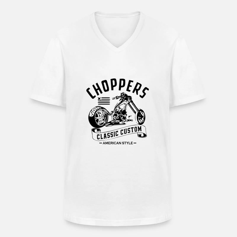 Chopper Classic Custom - Männer-T-Shirt mit V-Ausschnitt - Weiß