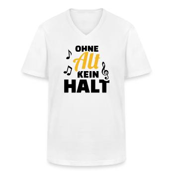 Chor - Männer-T-Shirt mit V-Ausschnitt - Weiß - Vorne - AI Model Male 185 light (185cm)