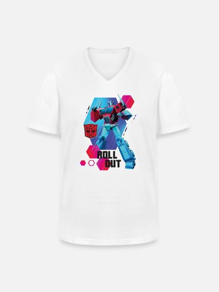 Transformers Earth Spark Autobot Optimus Prime - Men's V-Neck T-Shirt - white
