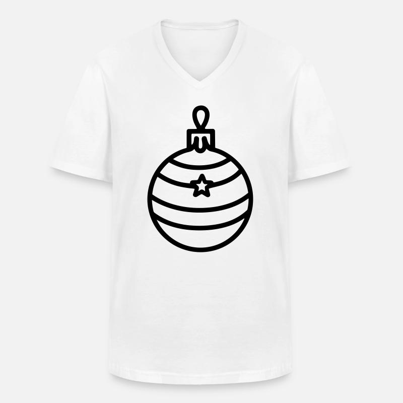 Weihnachtskugel - Männer-T-Shirt mit V-Ausschnitt - Weiß