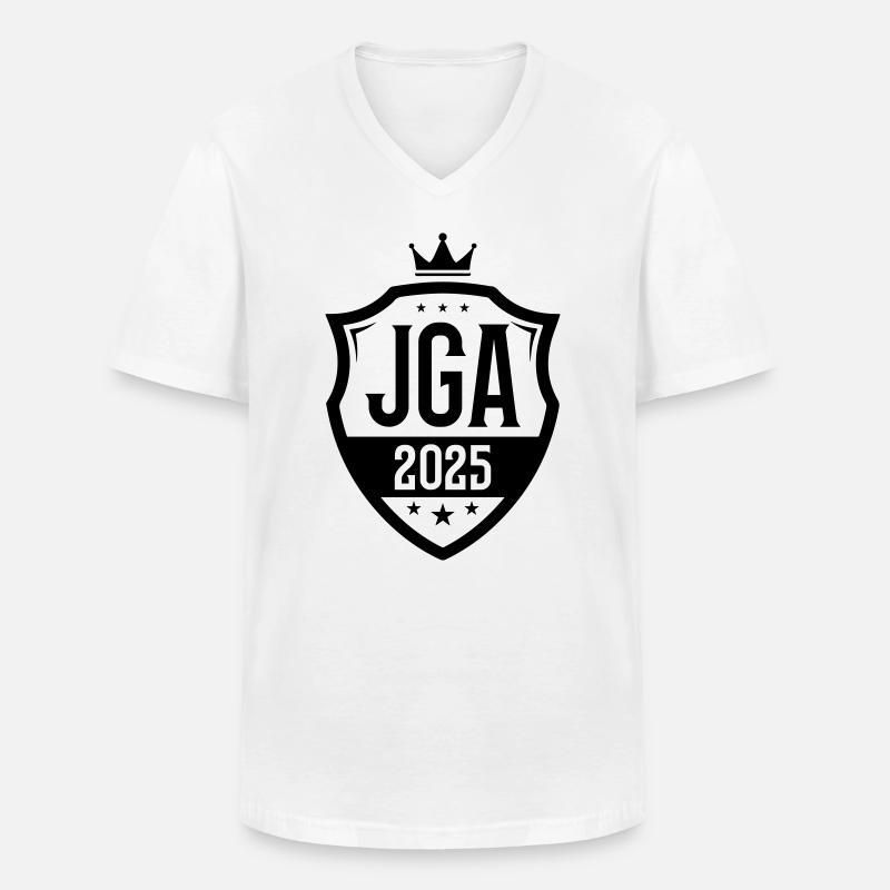 Jga 2025 Junggesellenabschied - Männer-T-Shirt mit V-Ausschnitt - Weiß